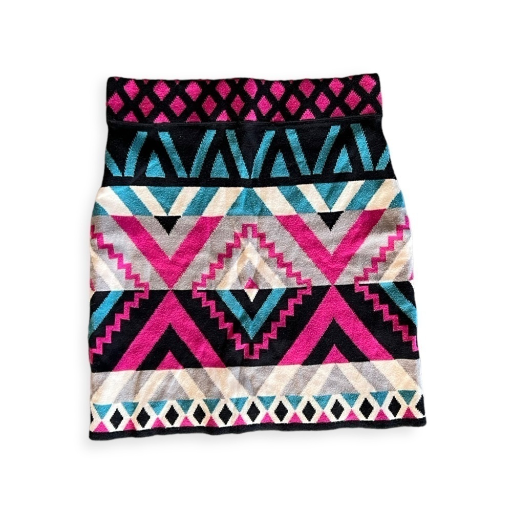 BlueTique mini skirt colorful stretch small no tag